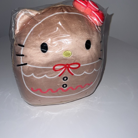 🎄🩷NWT SQUISHMALLOWS 8” HELLO KITTY GINGERBREAD OFFICIAL CHRISTMAS PLUSH - Picture 9 of 12
